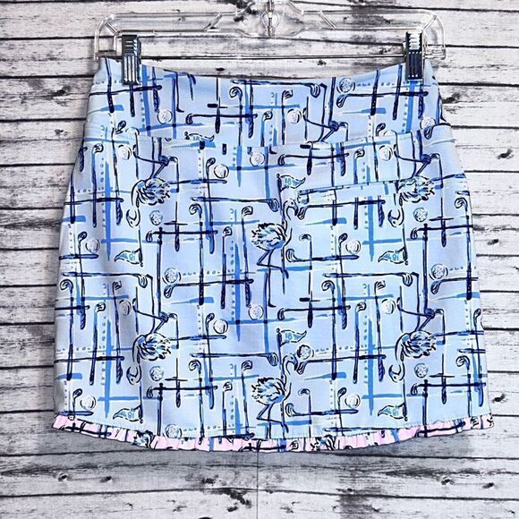 Lilly Pulitzer UPF 50+ Fairway Performance Skort Talk Birdie To Me - Picture 2 of 11